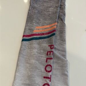 Peloton Glitter Gray Leggings with Colorful Accents